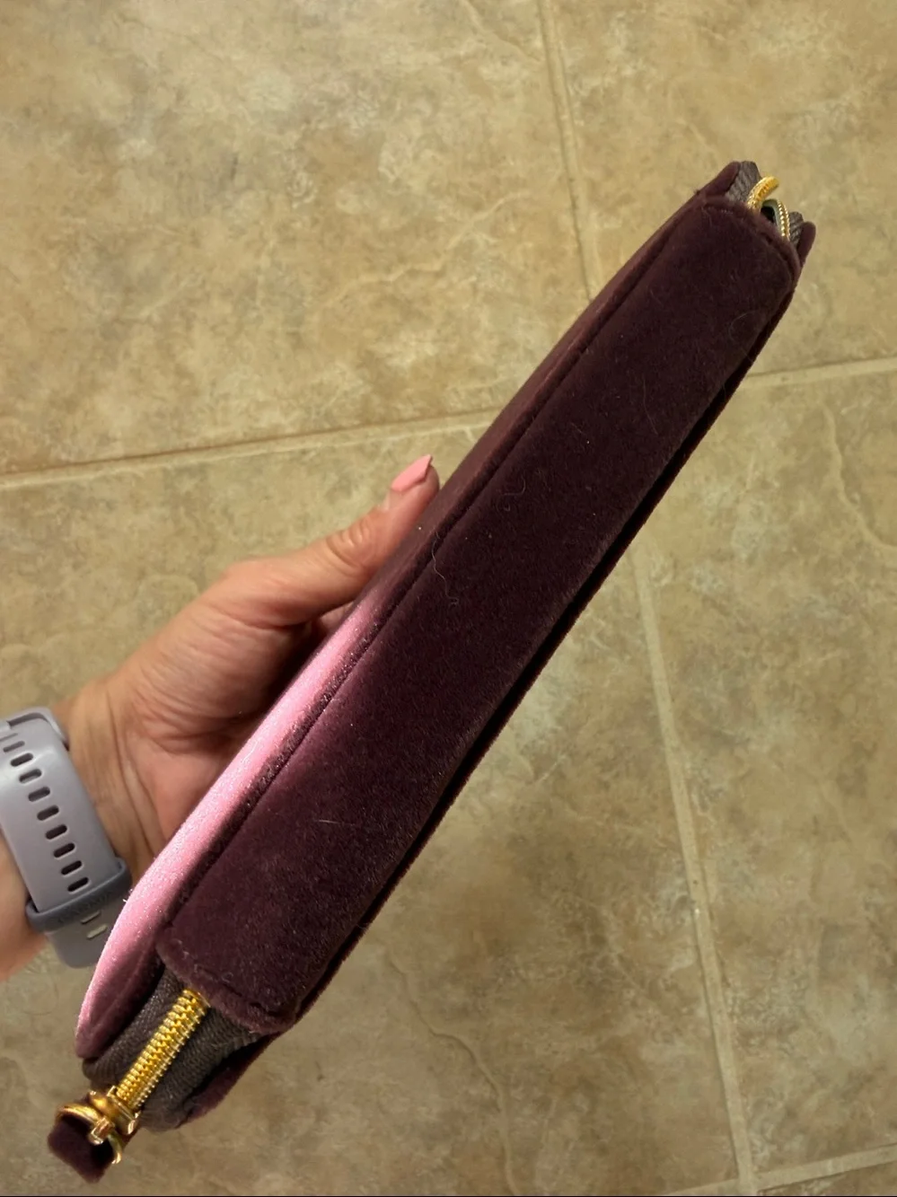 Dolce & Gabbana Plum Velvet Travel Jewelry Case